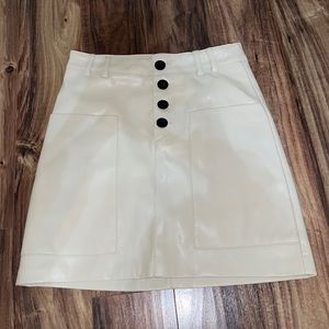 Zara leather mini skirt